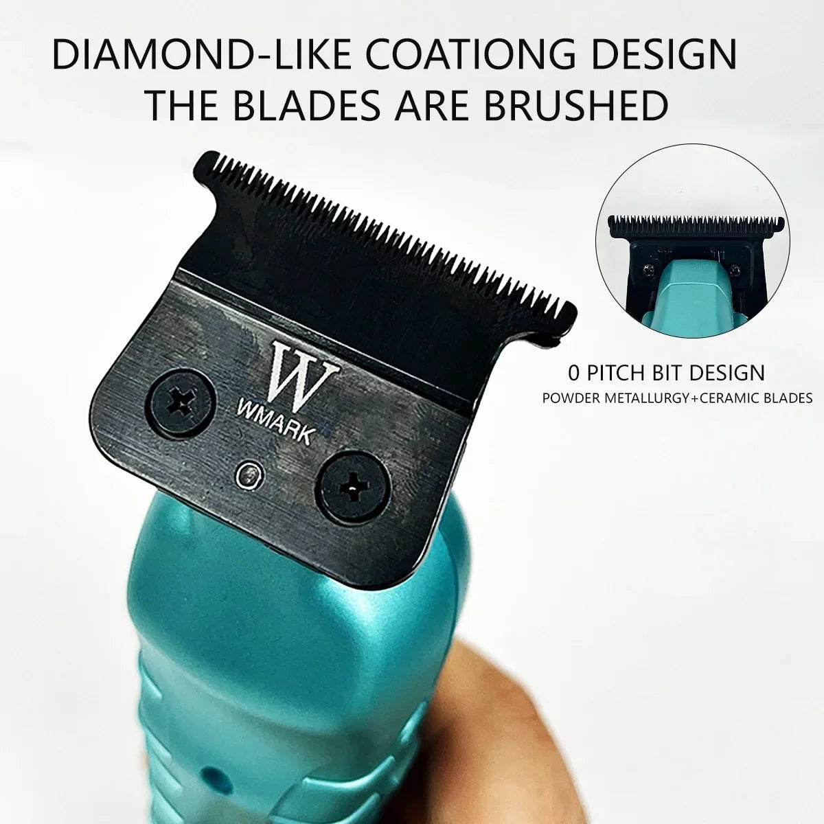 Recortadora Profesional Inalámbrica WMARK NG317 para Barbero: Ideal para Contornos y Esculpido