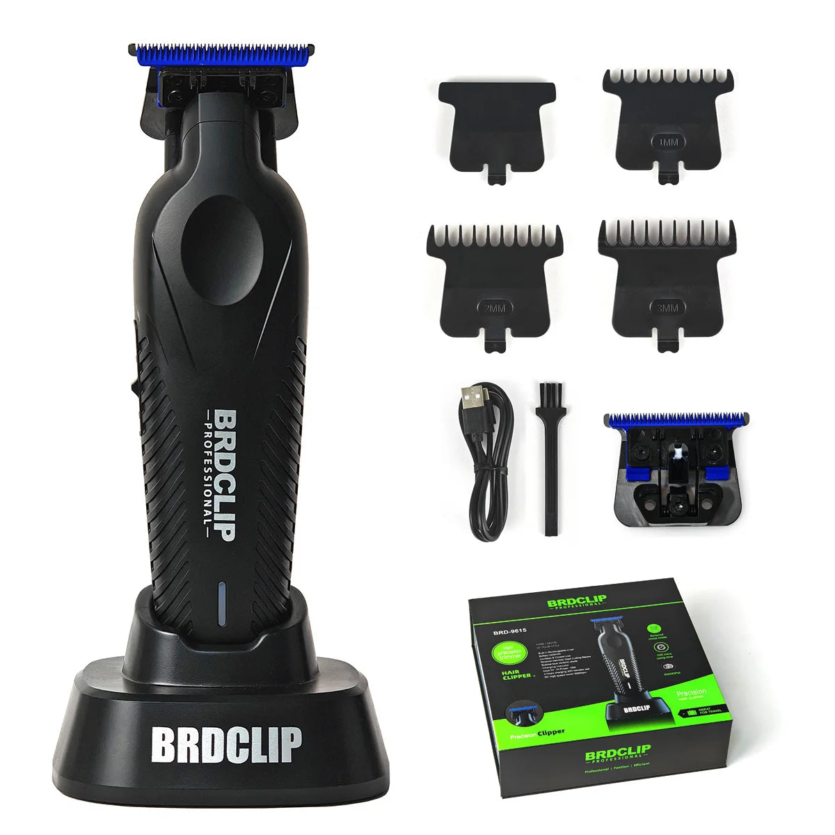 Recortadora Eléctrica Profesional BRDCLIP 9615 con Cuchillas de Acero Inoxidable y Cerámica