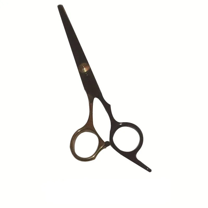 6 Inches Black-gold Barber Scissors Household Scissors Flat Shears Fine-toothed Shears Barber Accessories
