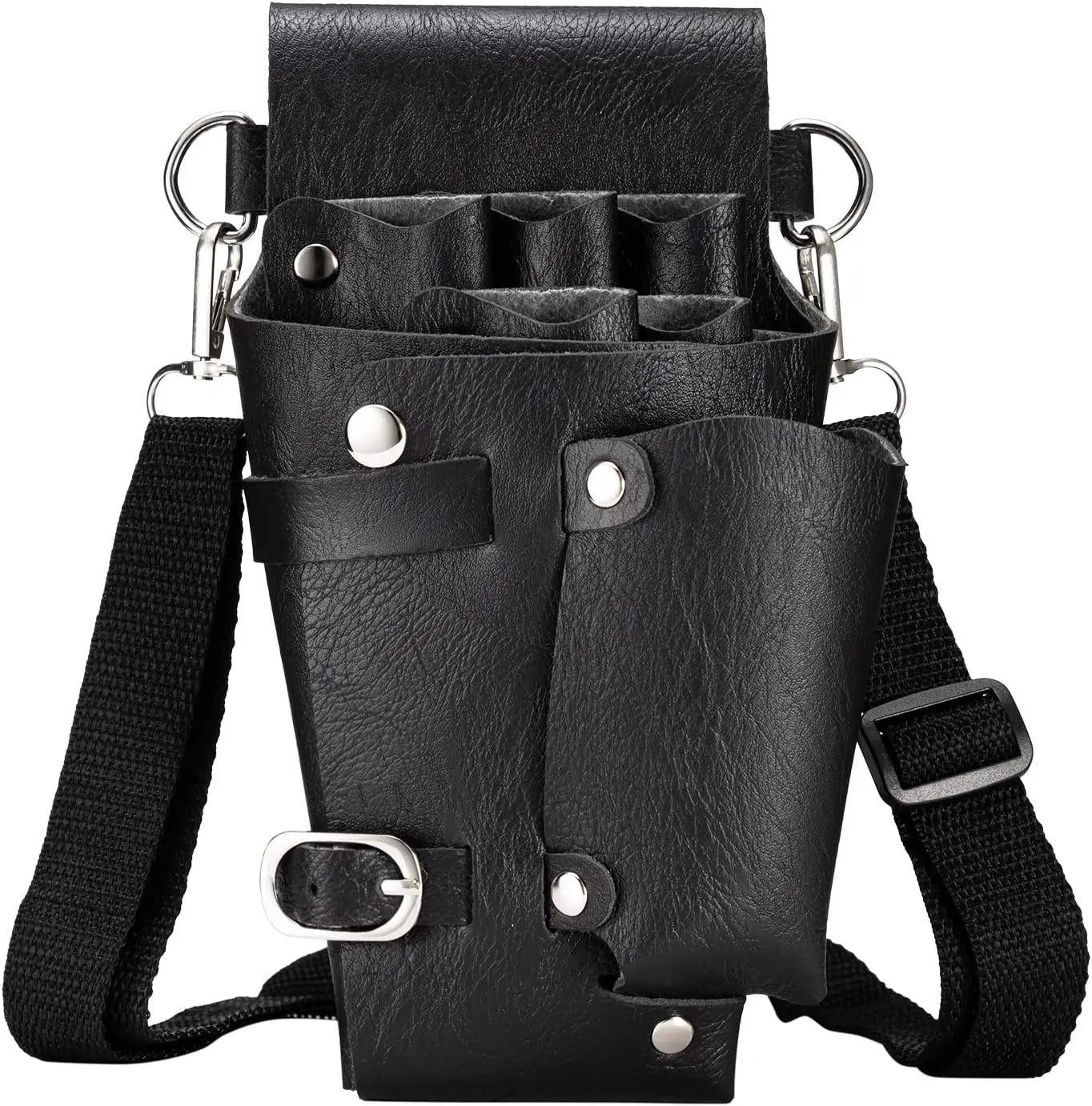 Salon Stylist Hairdressing Tool Belt Bag, Professional Hairdressing Tool Bag, Barber Scissors Comb Holster Belt PU Leather Bag