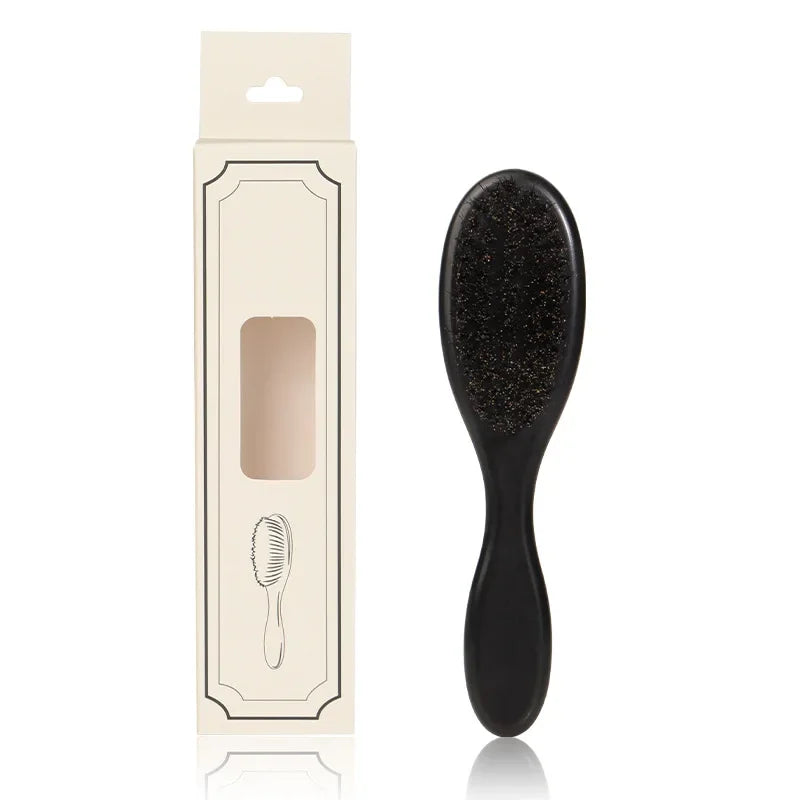 Men Beard Brush Boar Bristle/horsehair Moustache Cleaning Brush Hairdressing Anti Static Barber Hair Styling Comb Shaving Tool