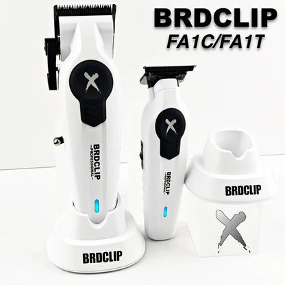 Set Profesional BRDCLIP FA1C/FA1T: Cortapelos y Recortadora con Base