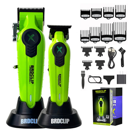 Set Profesional BRDCLIP FA1C/FA1T: Cortapelos y Recortadora con Base