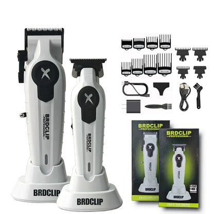 Set Profesional BRDCLIP FA1C/FA1T: Cortapelos y Recortadora con Base