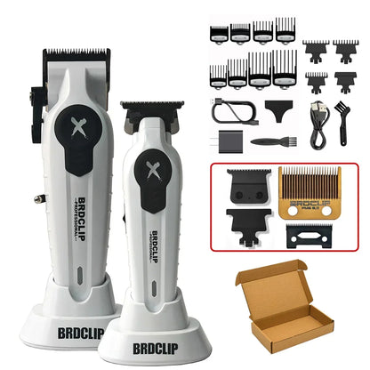 Set Profesional BRDCLIP FA1C/FA1T: Cortapelos y Recortadora con Base