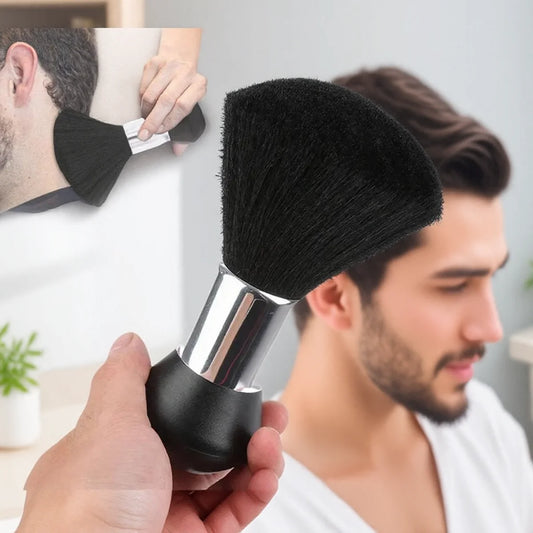 Hairdresser Neck Brushes Barber Brush Hairdressing Cleaning Hairbrush Rubber Grip Ultra Soft Bristles Salon Household 1PC
