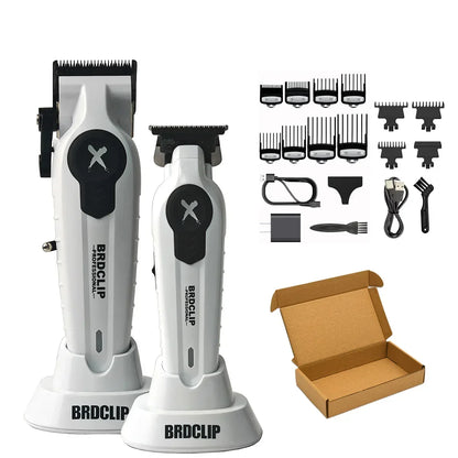 Set Profesional BRDCLIP FA1C/FA1T: Cortapelos y Recortadora con Base